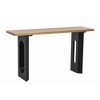 Dexmalle Uniquely Designed Console Table made of Fraxinus Mandschuric Solid Wood Veneer with Distinctive Round Hollow Legs - 4 of 4