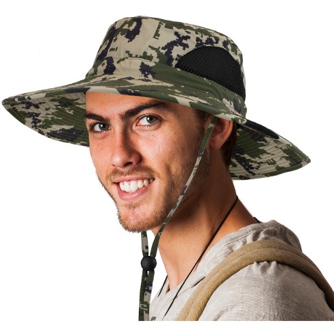 Sun Cube Wide Brim Sun Hat Adults, Fishing Hats Sun Uv Protection, Hiking Bucket  Hat Safari Beach Boonie, Upf 50+ (camo Green) : Target