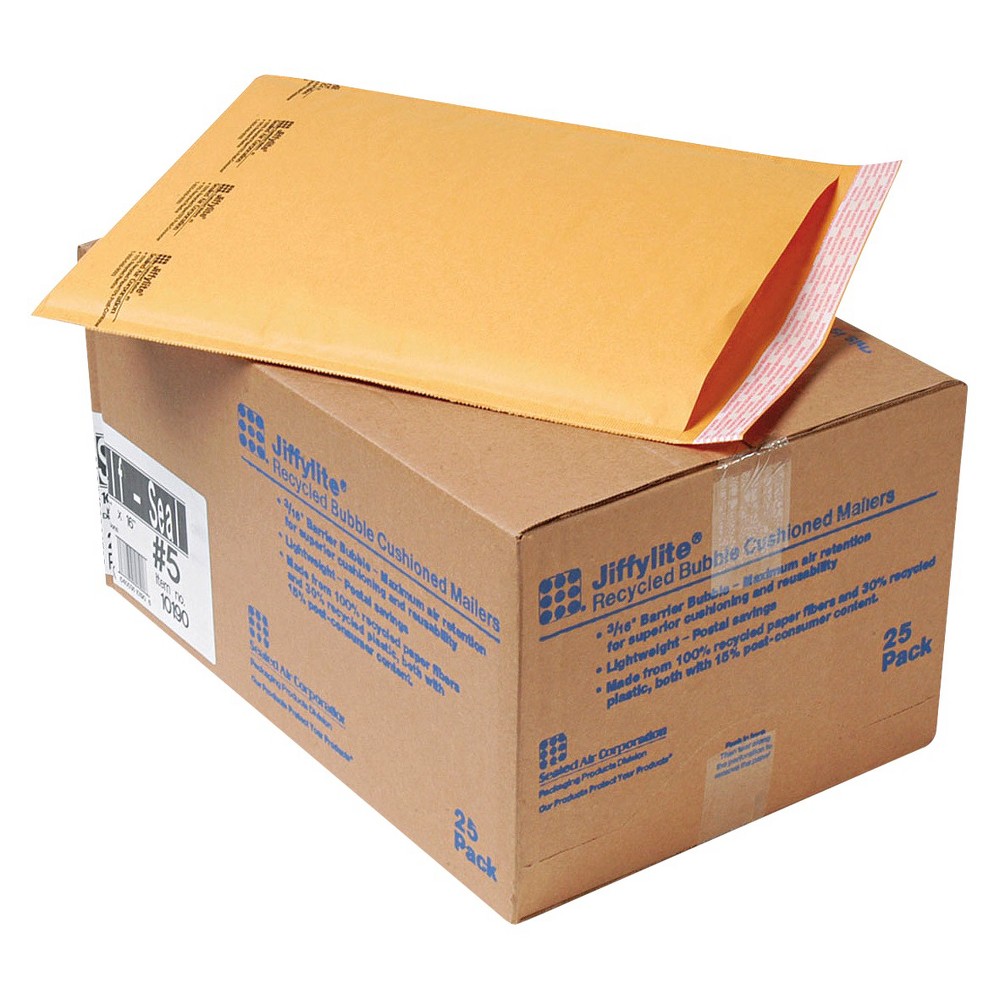 UPC 040036101906 product image for Air Jiffylite 10.5in x 16in Self-Seal Mailer with Side Seam - Golden Brown (25 P | upcitemdb.com