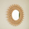 FONTOI Solana Bamboo Artistry Circle Mirror Wall Mounted Handmade Decorative Accent for Bathroom Bedroom Living Room, Silver, 23.62"*23.62"*0.87" - 4 of 4