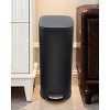 EcoSummer Slim Kitchen Trash Can 13 Gal, Skinny Stainless Steel Garbage Bin with Soft-Close Lid & Inner Bucket, Black. - 3 of 4