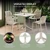 WestinTrends Playa 31.5" Square Plastic Outdoor Patio Dining Table for 4 - 4 of 4
