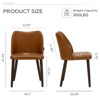 Set of 2 Modern Upholstered Dining Chairs with Padded Seat and Wood Legs, Fabric Side Chairs for Kitchen, Dining Room, or Café - 3 of 4