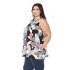 Plus Size Pleated Front Sleeveless Tunic Top - 2 of 4
