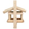 Munora - Solid Wood Bird Feeder - 13.8"L x 11.6"W x 8.3"H - Wall or Tree Mounted - Large Feeding Platform - 4 of 4