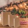Racxily 135pcs Kraft Paper Bags Bulk - 3 Sizes Sturdy Gift Bags with Twine-Like Handles, Thick Kraft Paper for Parties, Weddings, Retail & Storage - 3 of 4