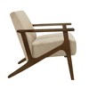 Velvet Upholstered Accent Chair with Solid Wood Frame and Cushioned Seat and Back for Living Room - 2 of 4