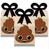Big Dot of Happiness Party 'Til You're Pooped  - Square Favor Gift Boxes - Poop Emoji Party Bow Boxes - Set of 12 - 2 of 4