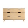 NicBex 32.67"H Simple Cut Out Handles Dresser for Bedroom with 6 Drawers - 3 of 4
