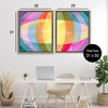 Stupell Industries Oblique Neon Flare 2pc Floating Frame Art Set - 3 of 4