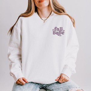 Simply Sage Market Embroidered Fall Babe Stars Lightweight Garment Dyed Sweatshirt - 1 of 4