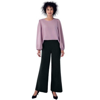 ellos Women's Plus Size Skinny Knit Pants - 30/32, Black