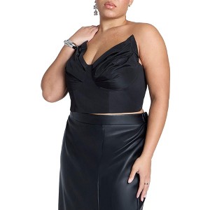 ELOQUII Women's Plus Size Dramatic Bust Crop Top - 1 of 4