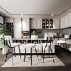 Bar Stool Chairs , Modern Upholstered Counter Height Barstools with Round Seat - 3 of 4
