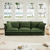 Slipcovered 3-Seater Sofa Couch ¨C Modern Deep Seat Chenille Fleece Sofa with Plush Armrests, Soft Multiple Pillows, Convertible Modular Couch - 2 of 4