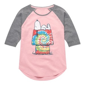 Girls' - Peanuts - Snoopy Tie Dye House - 1 of 4