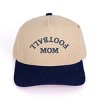 Embroidered Football Mom Upside Down Arch - Women's Corduroy Trucker Hat - 2 of 3