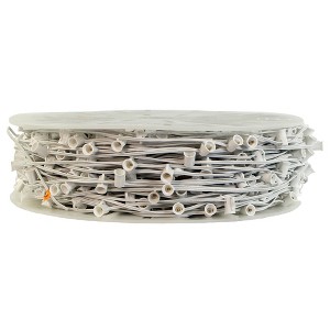 Vickerman 25' C7 Socket String with 25 C7 Sockets on 18 Gauge SPT1 White Wire - 1 of 1