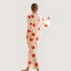 Anna-Kaci Lounge Women's Woven Pajama Set with Playful Tomato Print and Relaxed Button-Up Fit for Everyday Lounging - 4 of 4