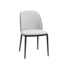 LeisureMod Verve 5-Piece Dining Set - 36" Round MDF Top Table, 4 Leather Dining Side Chairs - 3 of 4