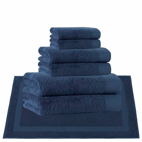 Turkish Cotton Bath Towel Set Light Blue : Target