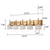 LLHZSY Modern Dimmable Crystal Bathroom Light Fixtures Over Mirror Glam Vanity Lights - 3/4/5 Light - Black+Gold/Chrome/Black/Gold - 3 of 4