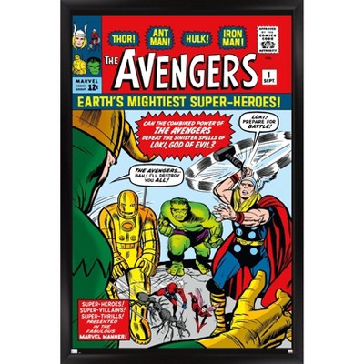 Trends International Marvel Comics Avengers #1 Framed Wall Poster ...