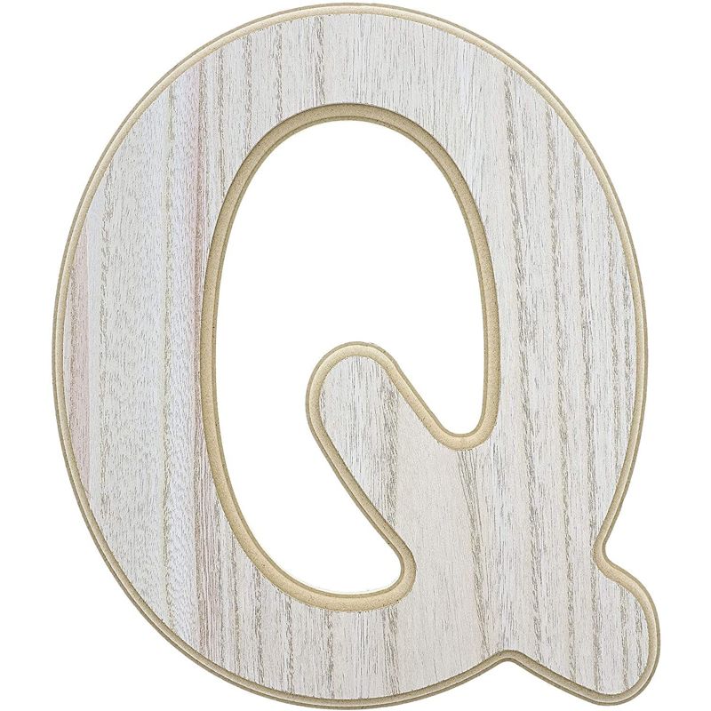 Genie Crafts Unfinished Wood 12-Inch Decorative Letters Q Alphabet for DIY Crafts & Home Wall Decor, 1 of 7