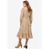 ellos Plus Size Smocked Waist Midi Dress - 3 of 4