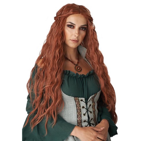 California Costumes Renaissance Maiden Adult Wig auburn Target