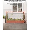 coucheta Wooden Elevated Planter Box with Trellis & Canopy - Includes Side Supports & Drainage Holes, for Outdoor Climbing Plants Vines Patio - 4 of 4