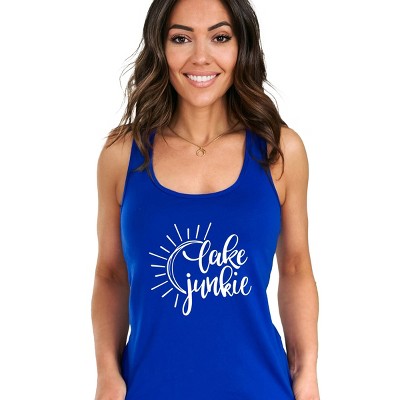 Simply Sage Market Lake Junkie Racerback Tank - S - Royal