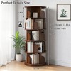 LIVAREEmlen 5 Tier Rotating Bookshelf, 360° Display Round Spinning Bookshelf, Space-Saving,for Bedroom, Living Room, Home, Office - 3 of 4