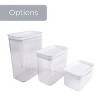 (2 pack) Rectangular Plastic Food Storage Canister - Small - 6.61" x 4.24" x 3.64" - 4 of 4