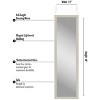 Americanflat Over The Door Mirror - Door Mirror for Bedroom, Bathroom, Dorm, Long Full Body Mirror - Light Wood - 3 of 4
