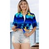 LA LEELA Women's Button Down Blouses Funky Vacation Button Up Casual Summer Holiday Party Blouse Hawaiian Short Sleeve Tropical Shirts - 4 of 4