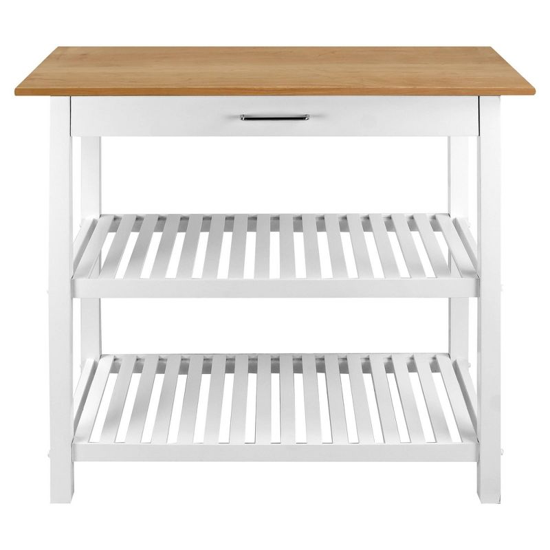Kitchen Island with Two Shelves - Flora Home, 1 of 14