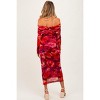 Pinkblush Red Floral Mesh Off Shoulder Long Sleeve Maternity Maxi Dress - 3 of 3