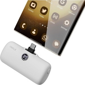 iWalk 4800mAh Small Portable Charger External Power Bank Built In USB-C Connector For iPhone 15,16 Samsung Galaxy Phones Android Phones & Tablets - 1 of 4