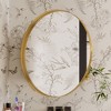 NicBex 31.5" Round Recessed Bathroom Storage Cabinet with Mirror,Metal Frame Mirrored Wall Mounted Cabinet with Adjustable Shelves - 4 of 4
