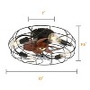 GDFStudio Xyla 20" Industrial Cage Ceiling Fan with 7-ABS Blades and 4 Lights - 2 of 4
