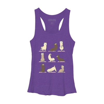 Women's Design By Humans ALPACA YOGA By huebucket Racerback Tank Top