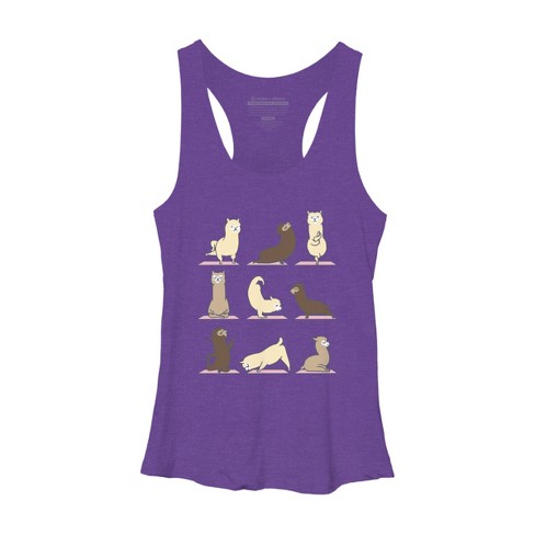 Women's Design By Humans Alpaca Yoga By Huebucket Racerback Tank Top -  Purple Heather - X Small : Target