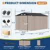 Acekool 8x12 FT Metal Outdoor Storage Shed, Lockable Double Doors, Air Vents, Sloped Roof, Tool Shed for Yard Patio - 2 of 4