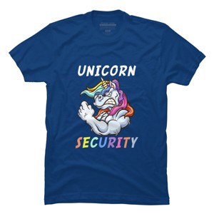 Men's Design By Humans Halloween Dad Mom Daughter Adult Costume - Unicorn Security By MINHMINH T-Shirt - 1 of 3