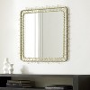 LuxenHome Gold Metal Frame 30.2" Square Accent Wall Mirror Brown - 4 of 4