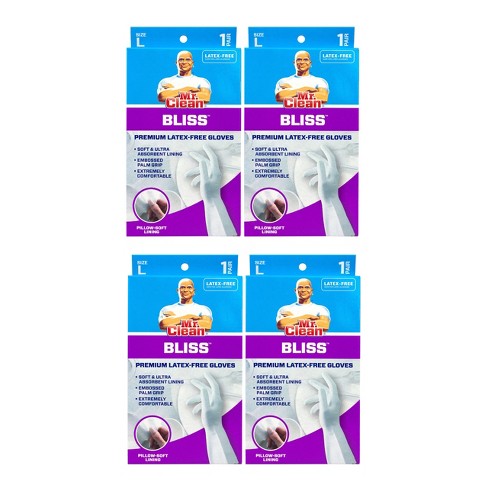 Mr. Clean Bliss Premium Latex-free Gloves - 4 Pack,large : Target