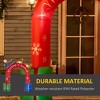Whisen 9FT Christmas Inflatables Outdoor Decorations Arch with Santa Claus Riding a Sled - Red - 4 of 4