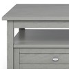 48" Solid Wood Coffee Table with Two Drawers and Storage, Square Tapered Legs, Ideal for Living Room or Family Room - 4 of 4