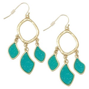 Druzy Chandlier Earring - Turquoise, Women